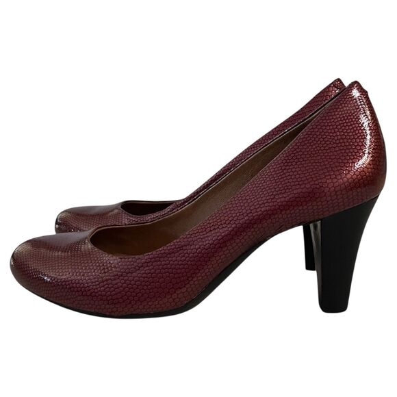 Nurture by Lamaze Shoes Nurture Copper Marjorrie Reptile Print Heels Size 6.5M - Picture 2 of 10